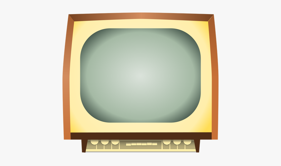 Vintage Tv Vector Image - Old Television Clip Art, Transparent Clipart