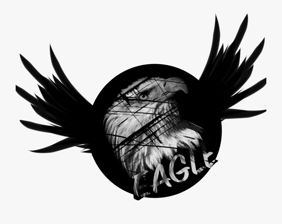 Transparent Group Of Fish Clipart - Black And White Painted Eagle, Transparent Clipart