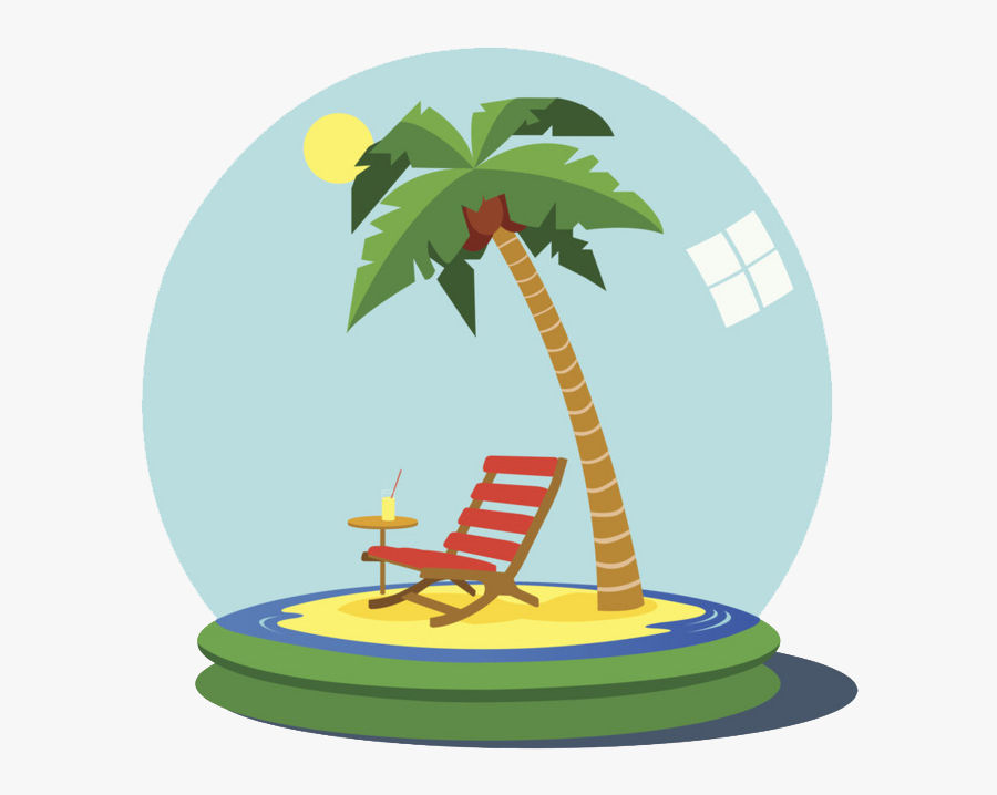 Palm Trees By Water Cartoon, Transparent Clipart