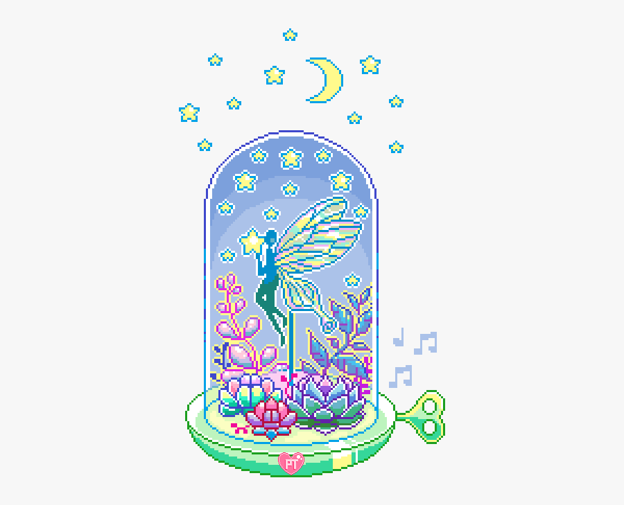 #fairy #fairies #pixel #pixels #pixelart #nightime - Pixel Art Fairies, Transparent Clipart