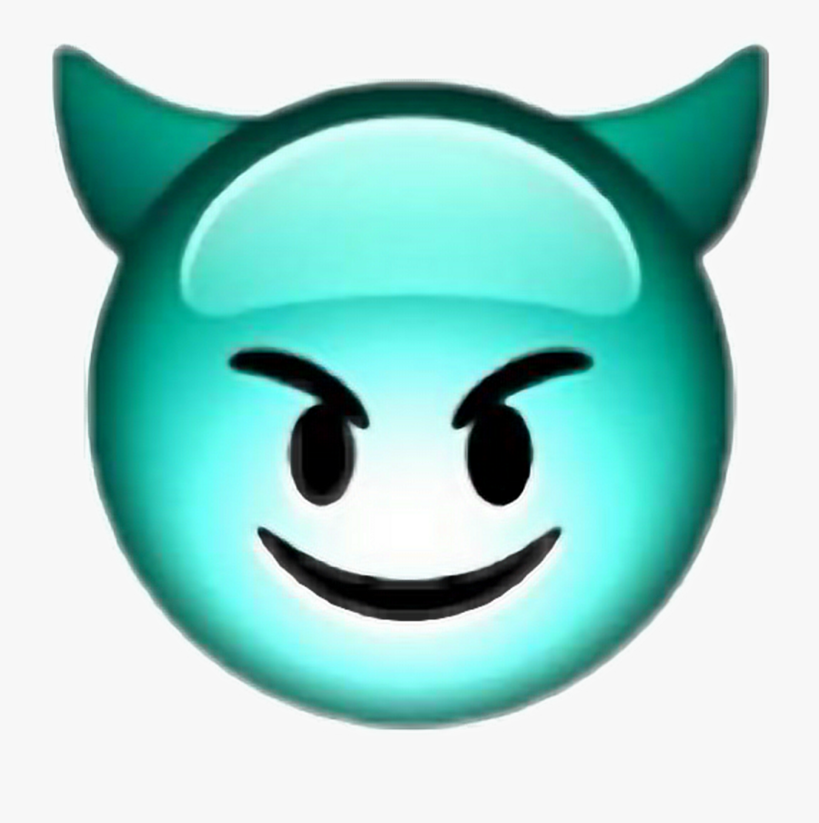 Transparent Devil Emoji Transparent Background - Blue Devil Emoji, Transparent Clipart