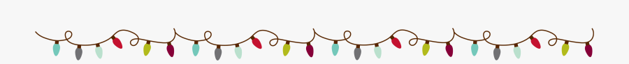 Christmas Lights Border, Transparent Clipart