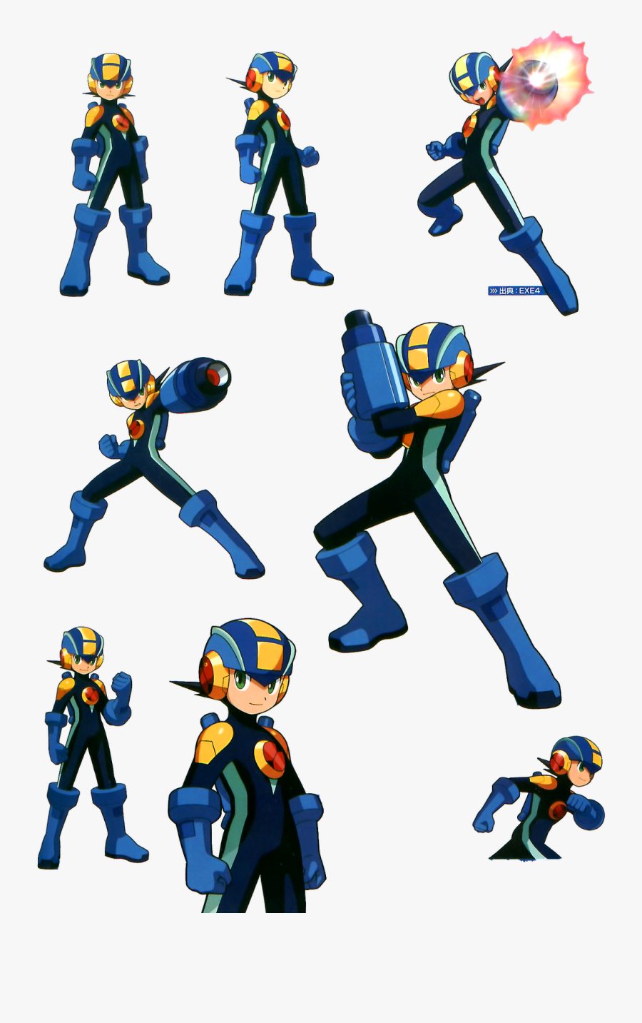 I Cleaned Up The Scan To The Best Of My Ability And - Megaman Battle Network Megaman Official Art, Transparent Clipart