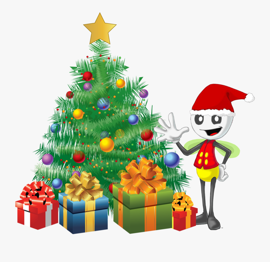 Christmas Tree Watermark - Animated Christmas Tree With Gifts, Transparent Clipart