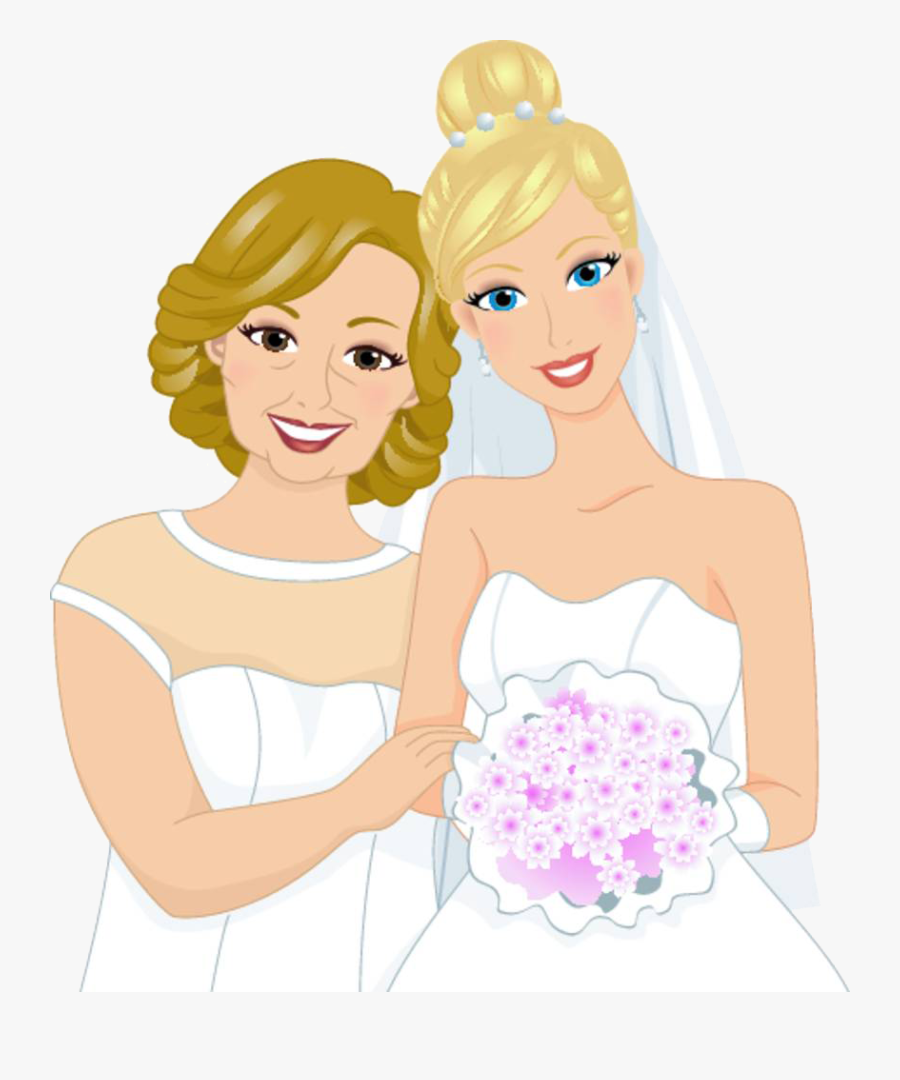 Mother Clipart Girl Portrait - Mother And Bride Clipart, Transparent Clipart