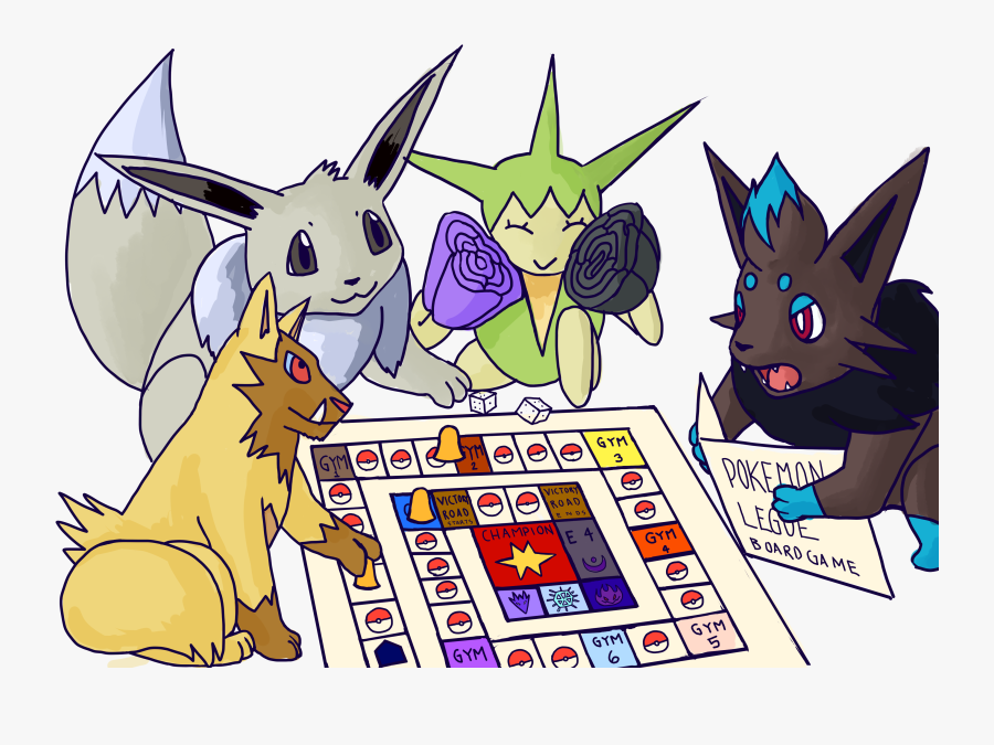 Board Games Drawing At - Pokemon Playing Board Games, Transparent Clipart