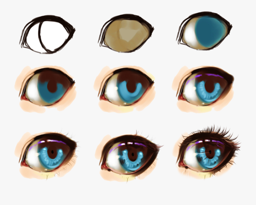 Clip Art Some Help For Drawing - Anime Eyes Digital Art, Transparent Clipart
