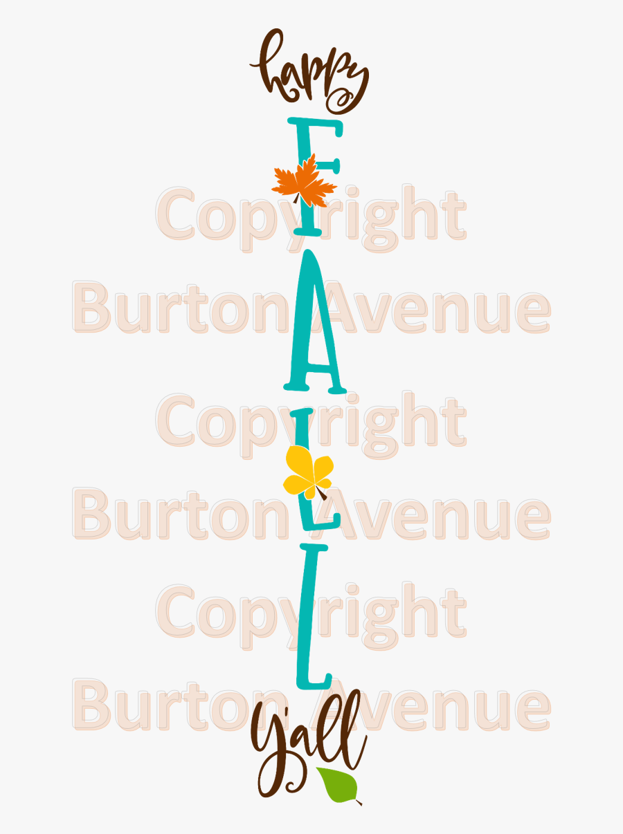 Happy Fall Yall - Calligraphy, Transparent Clipart