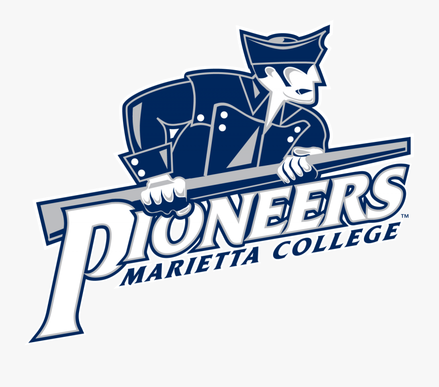 Mc Brand Guide Pioneers With Mascot - Marietta College Football Logo, Transparent Clipart