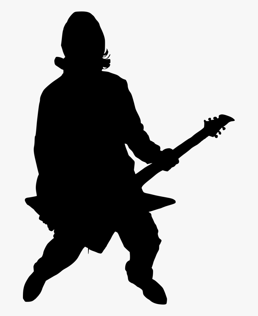 Guitar Electric Player Silhouette Png, Transparent Clipart