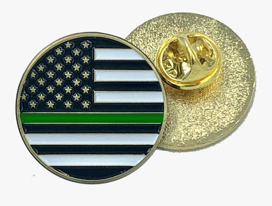 Thin Green Line Pin American Flag Army, Security, Border - Weed Grinder American Flag Star, Transparent Clipart