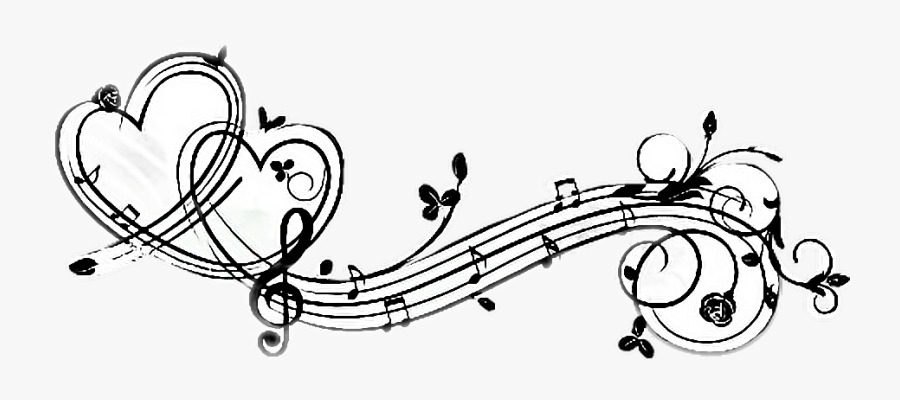 #music #heart #musique #coeurs #ftestickers #ftstickers - Lower Back Music Tattoos, Transparent Clipart