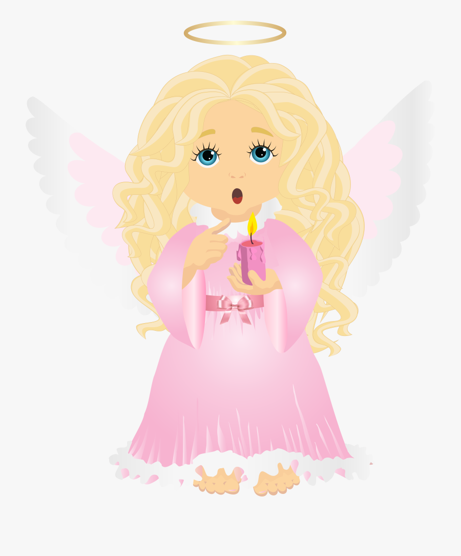Cute Blonde With Candle, Transparent Clipart