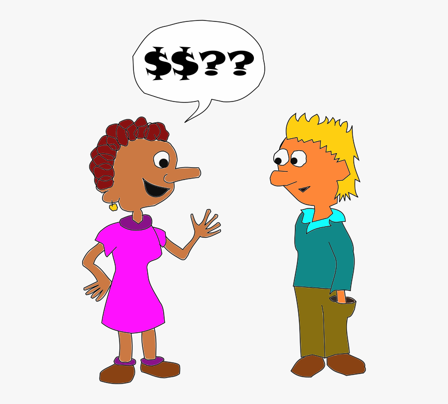 Person Asking For Money Cartoon, Transparent Clipart