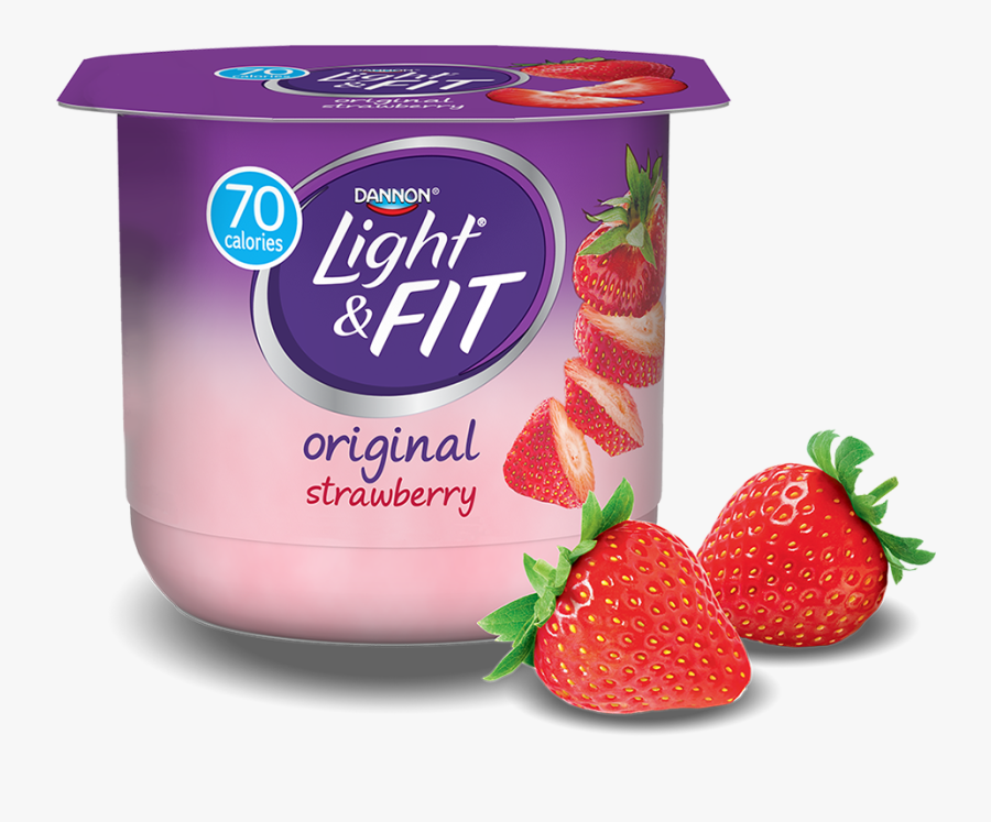 Strawberry Nonfat Yogurt - Raspberry Yogurt Light And Fit, Transparent Clipart