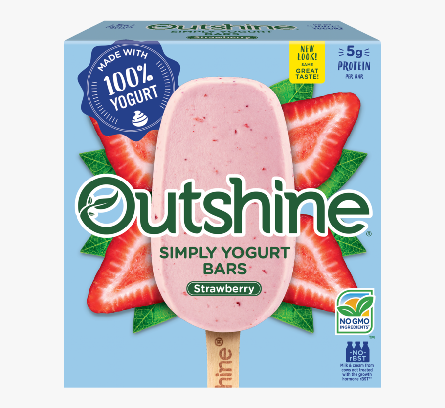 Outshine Strawberry Simply Yogurt Bars - Outshine Yogurt Bars, Transparent Clipart