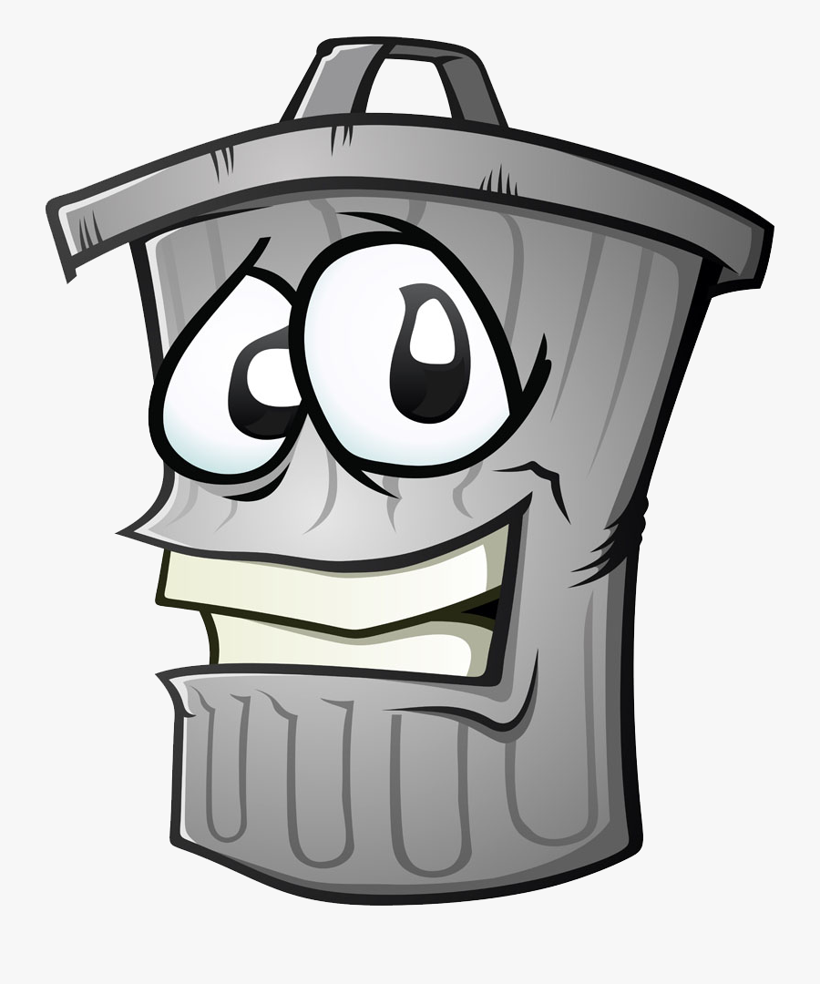 Trashcan Drawing Creative - Clip Art Garbage Bin , Free Transparent