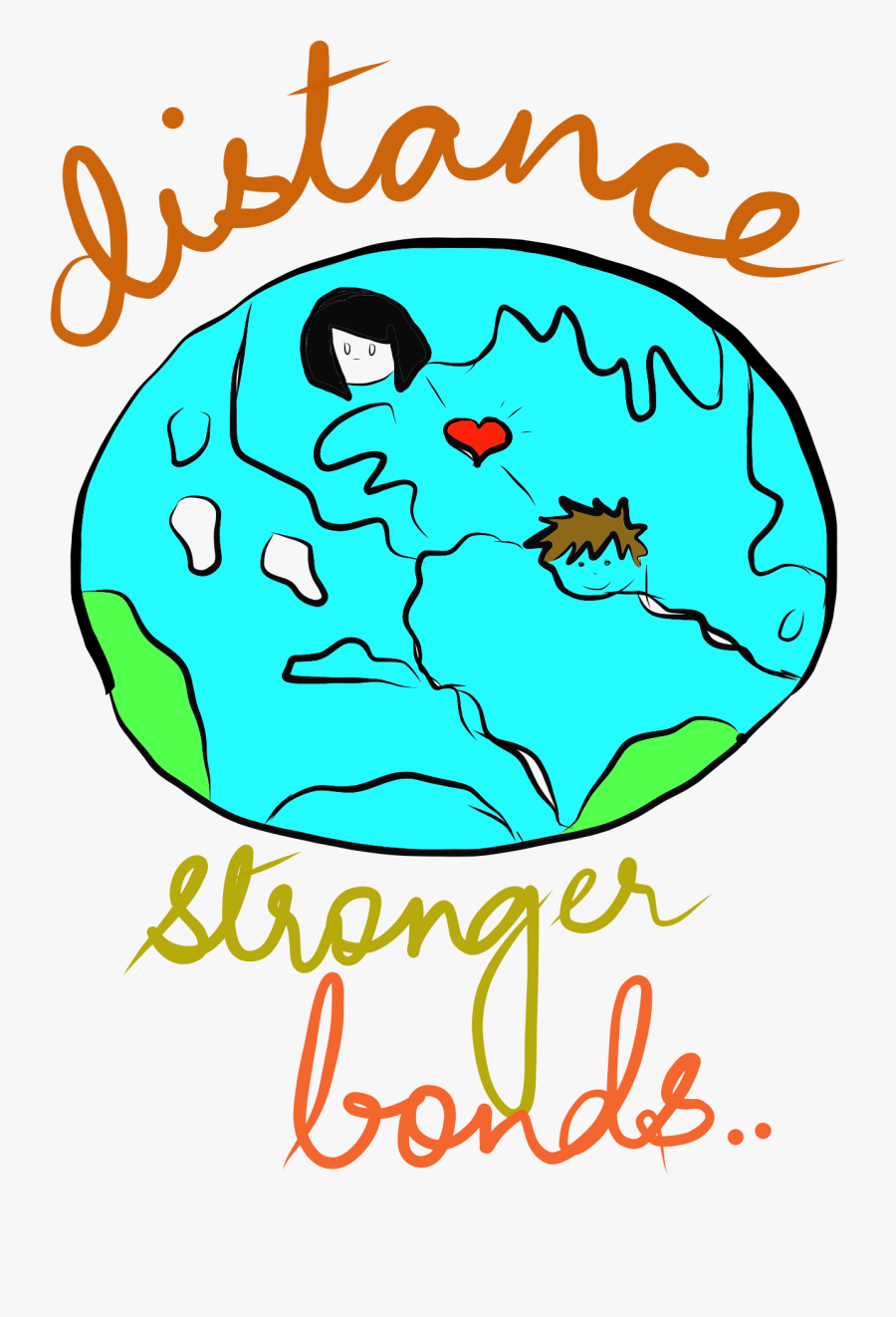 Ld - Distance Stronger - Long Distance Relationship Clip Art , Free