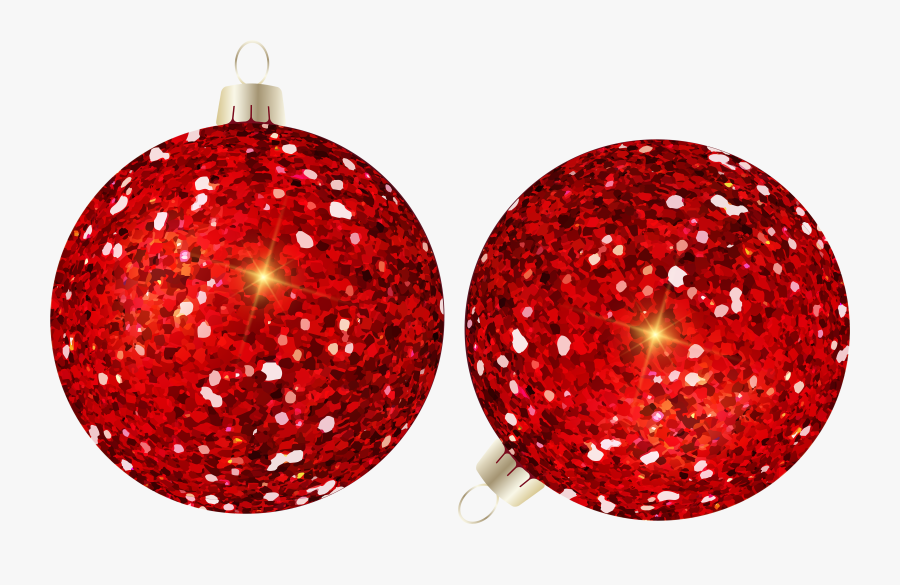 Transparent Glitter Effect Png - Christmas Ball Red Glitter, Transparent Clipart