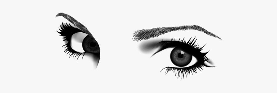 Drawn Eyelash Eyelash Extension - Beautiful Eyes Vector, Transparent Clipart