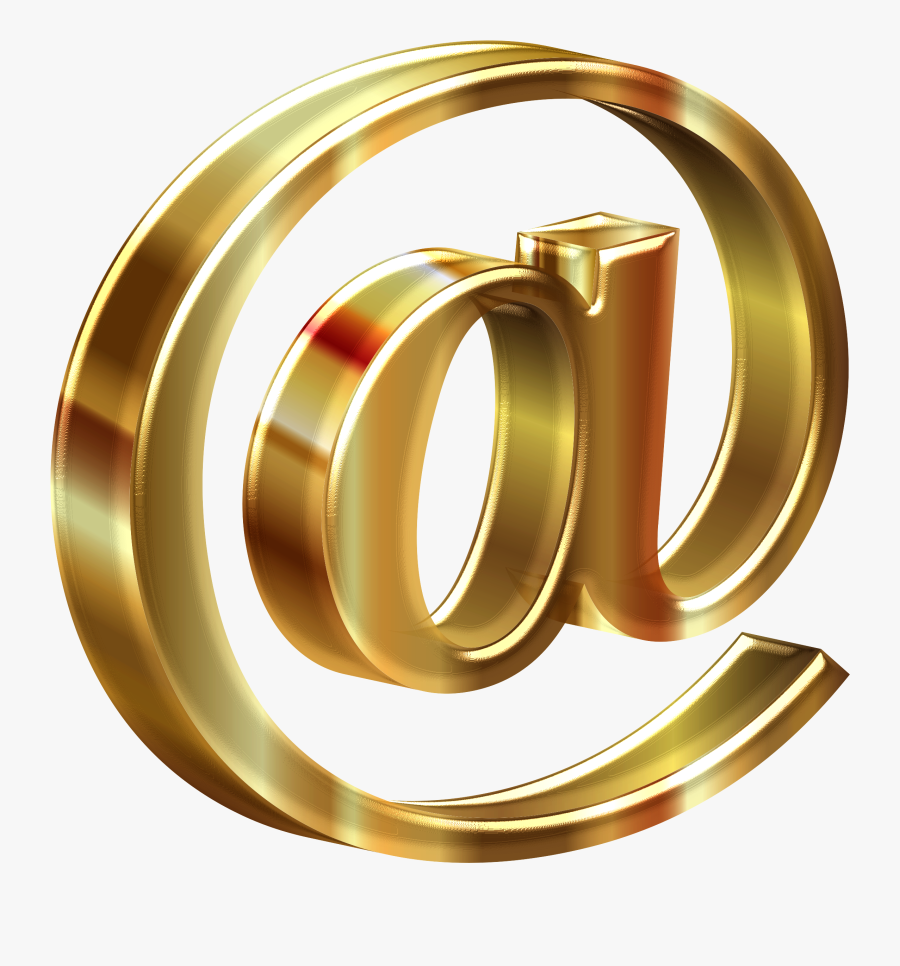 Number 6 Clipart Gold - Email Icon Png Gold, Transparent Clipart