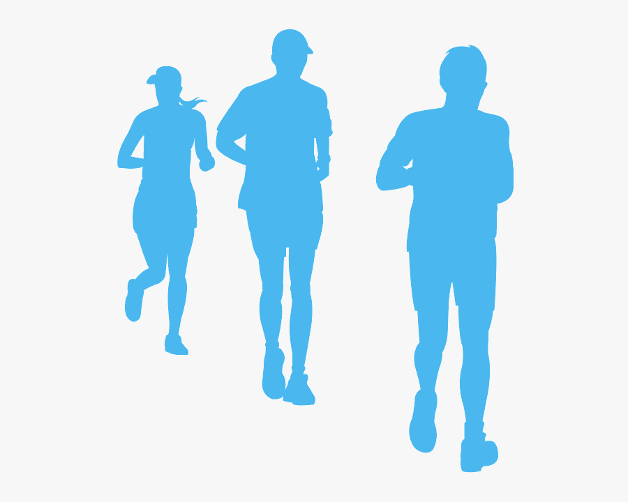 Runners Silhouette, Transparent Clipart