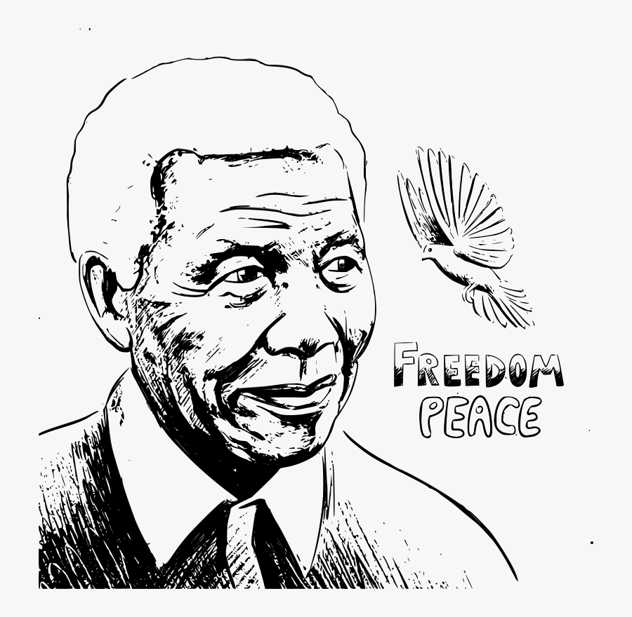 Sketch Of Nelson Mandela, Transparent Clipart