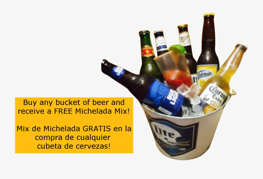 Bottle,product,beer Bottle,alcoholic Beverage,glass - Transparent Background Cubeta De Cervezas Png, Transparent Clipart