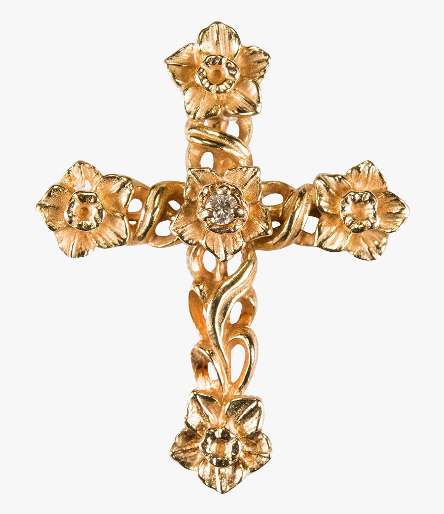 Gold Cross Png - Transparent Background Gold Cross , Free ...