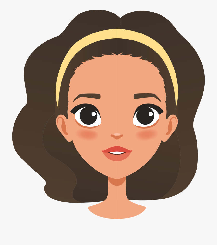 Straight Face * - Smiling Face Woman Face Animation , Free Transparent