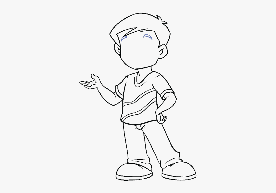 How To Draw Boy - Cartoon Boy Drawing Easy, Transparent Clipart