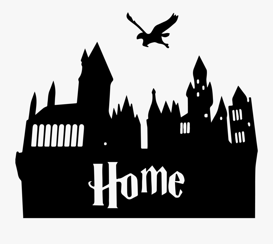 Harry Potter Castle Silhouette, Transparent Clipart