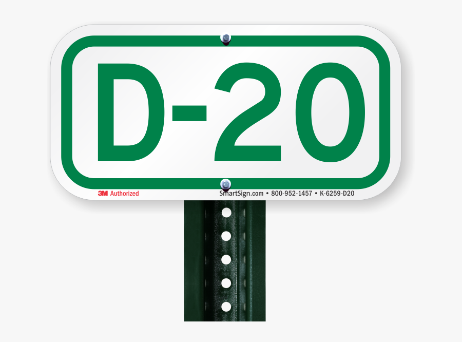 Parking Space Sign D-20 - Sign, Transparent Clipart