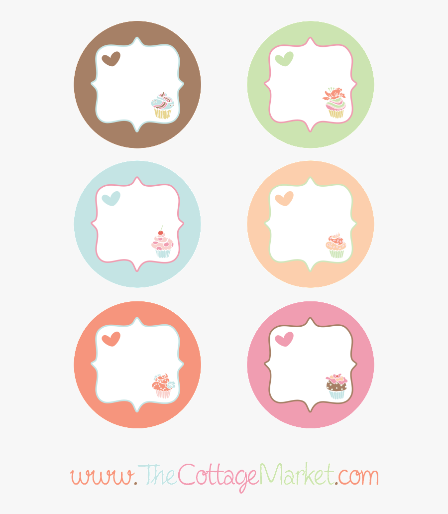 Cupcakes Labels Printable, Transparent Clipart