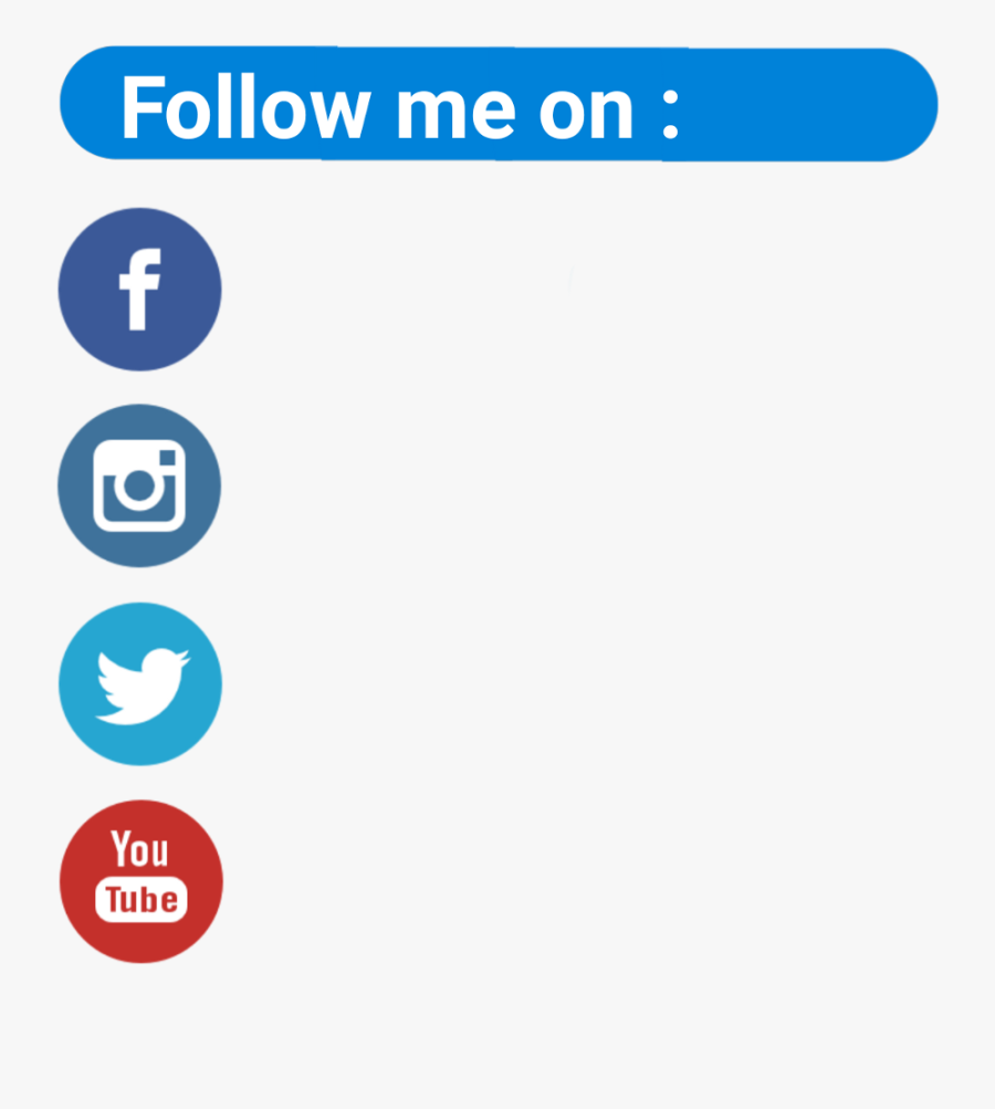 Download Followme Followmeon Follow Instagram Facebook - Follow Me On Twitter And Instagram, Transparent Clipart