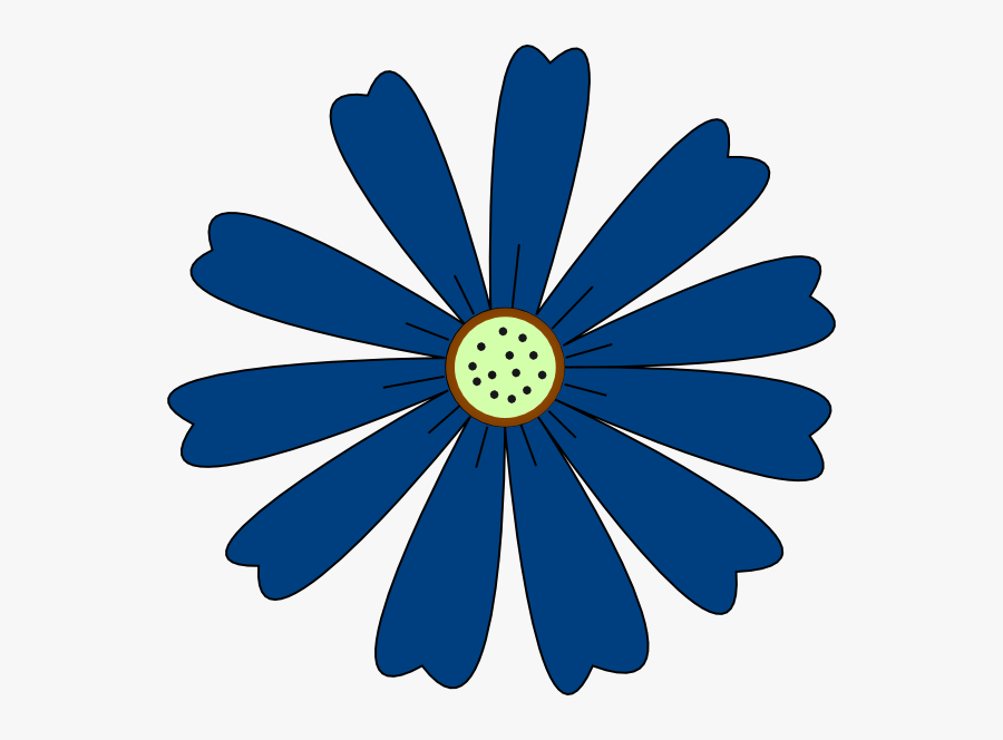 Transparent Blue Flower Border Png - Flower Clipart From Top, Transparent Clipart