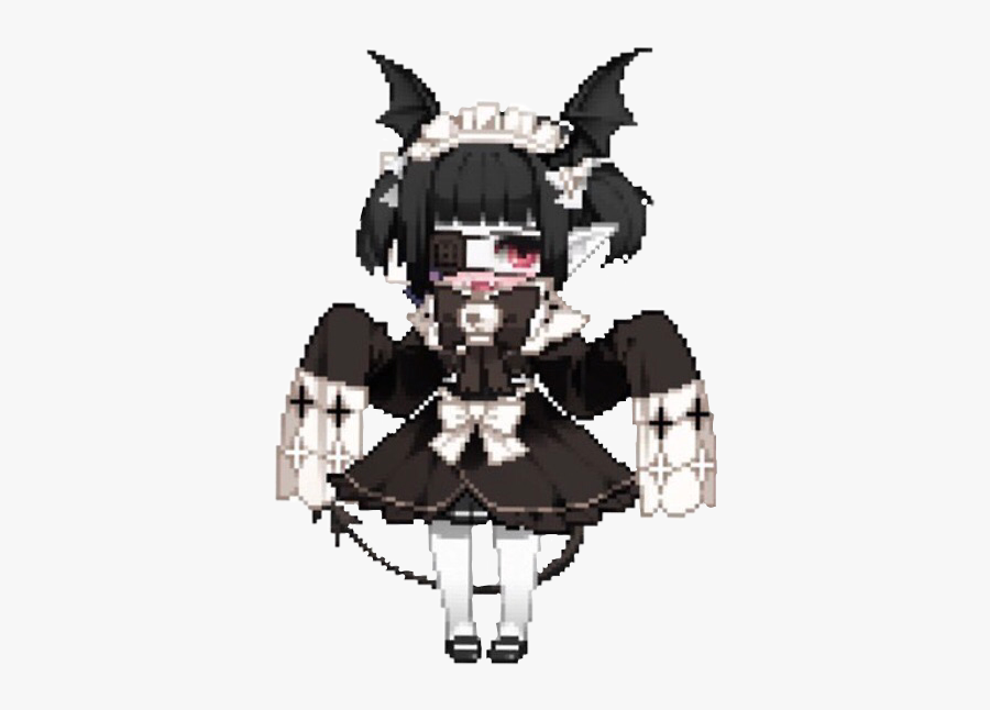 #goth #lolita #demon #succubus #maid #vampire #black - Vampire / Black/white, Transparent Clipart