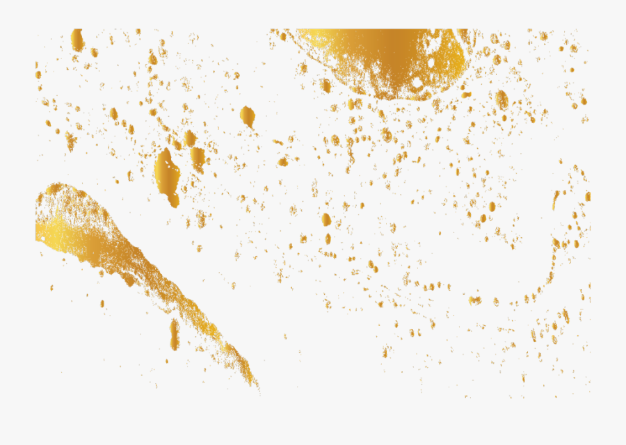 20 Yellow Watercolor Splatter Gold Paint Splatter Transparent - Gold Paint Splatter Png, Transparent Clipart