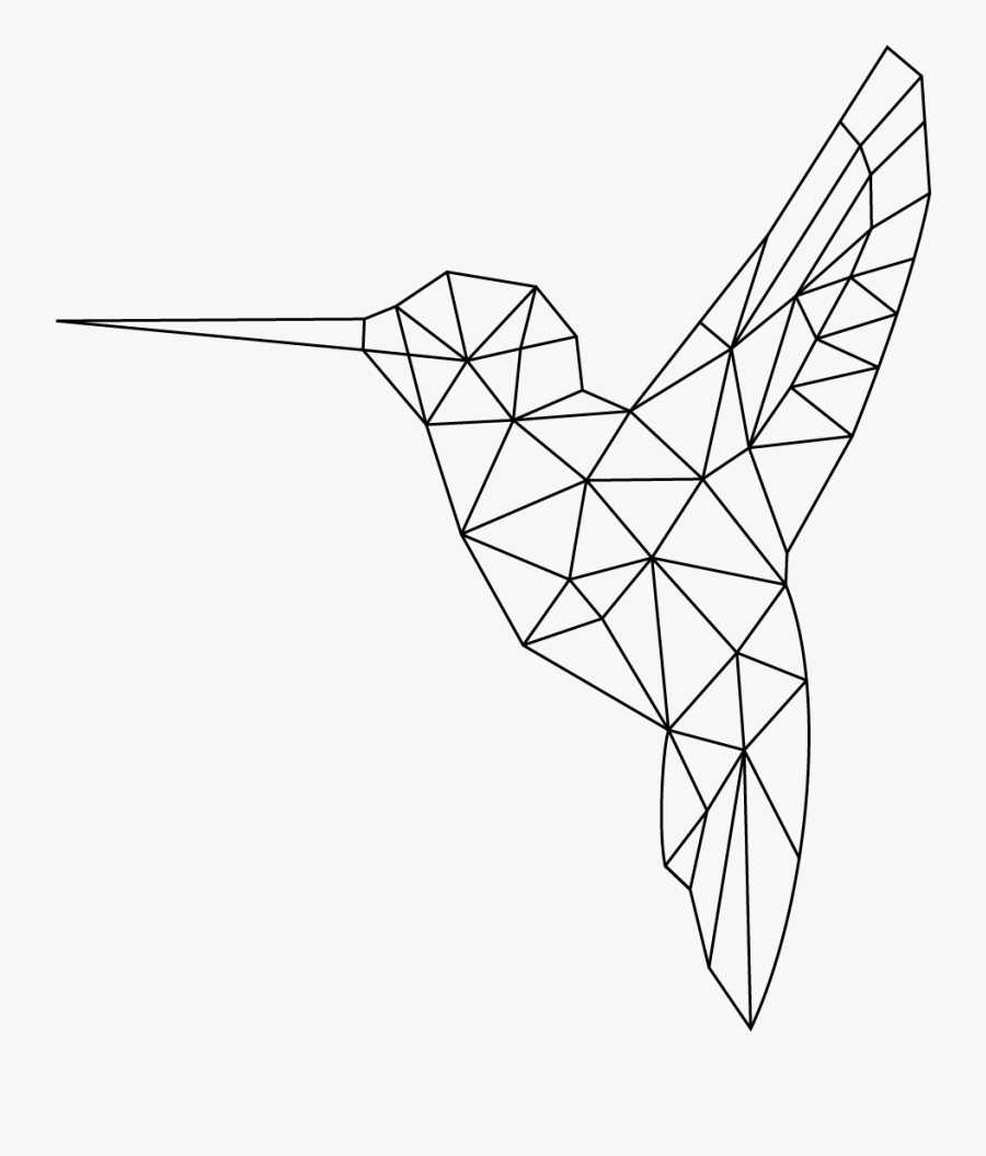 One Word Hummingbird Line Art - Line Art, Transparent Clipart