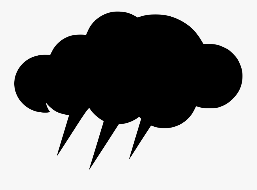 Lightning Cloud Svg Icon Clipart , Png Download, Transparent Clipart