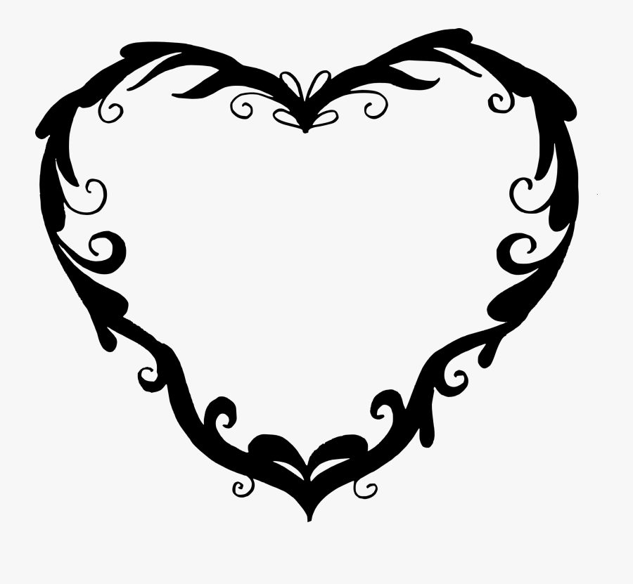 #hearts #heart #tribal #black #designs #design #tattoos - Heart, Transparent Clipart