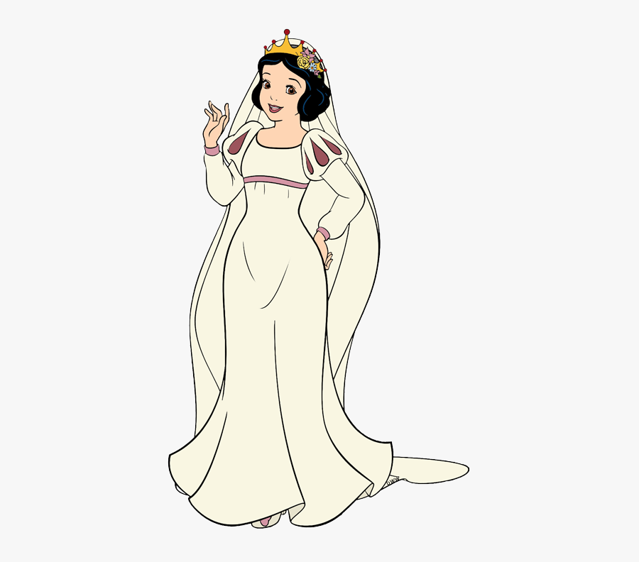 Snow White Clipart Snow Fall - Snow White Bride Cartoon, Transparent Clipart