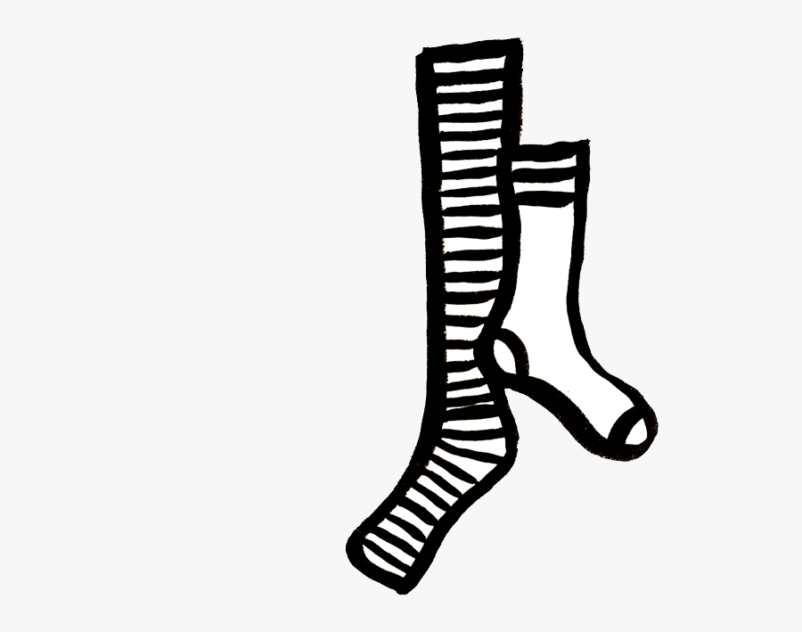 Welcome Friend - Crazy Socks Black And White, Transparent Clipart
