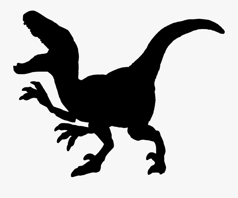 Dinosaur, Tyrannosaurus Rex - Jurassic Park Velociraptor Silhouette, Transparent Clipart