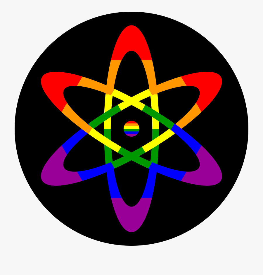Rainbow Flag Atom Icon Clip Arts - White Atom Icon Png, Transparent Clipart