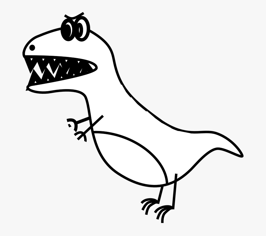 Trex Easy Cute Dinosaur Drawing - canvas-mongoose