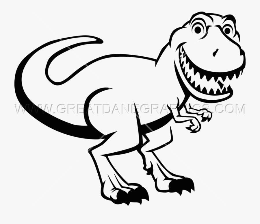 Smiling T-rex - T Rex Clipart Black And White , Free Transparent ...