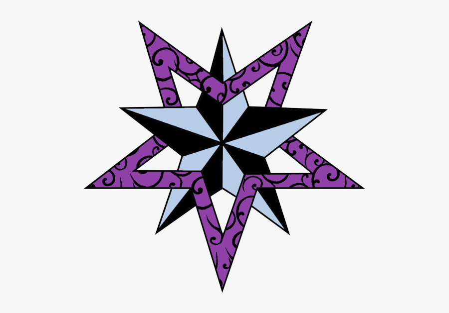 Download Nautical Star Tattoos Png Picture - Old School Star Tattoos, Transparent Clipart