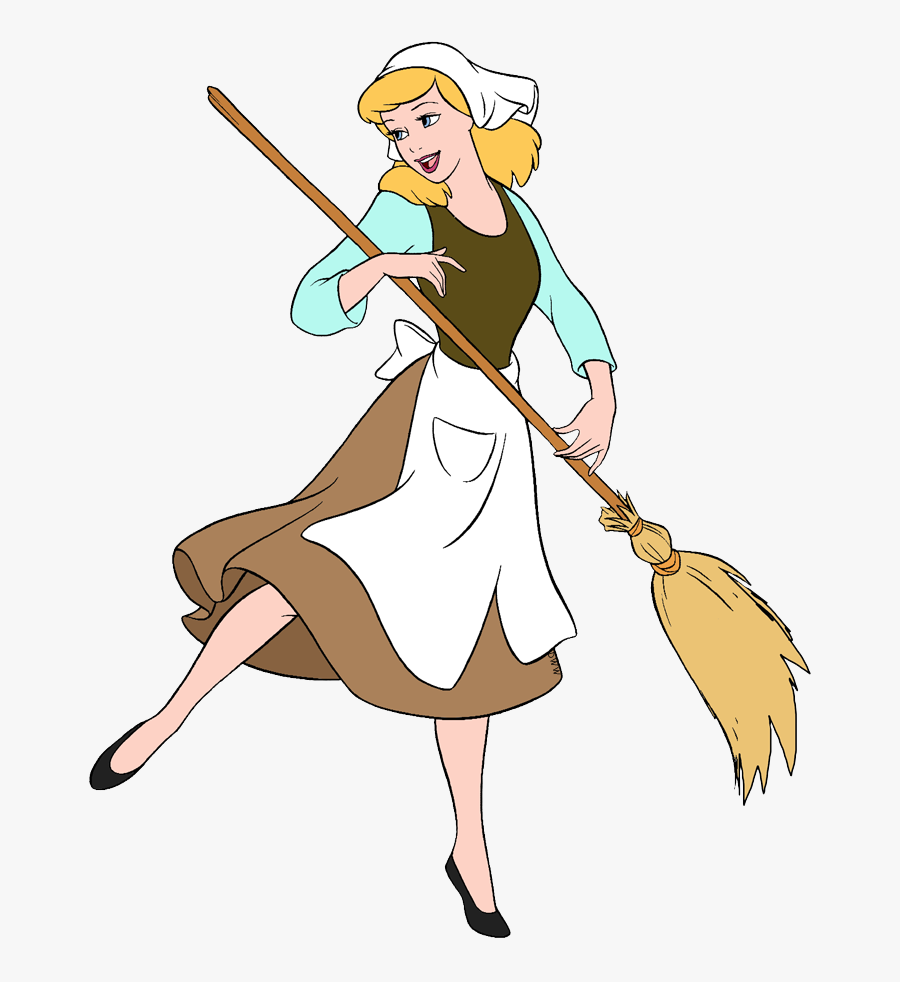 Disney Cinderella Broom, Transparent Clipart