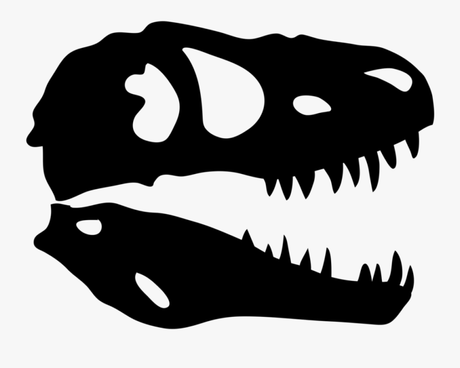 T Rex Skull Silhouette Free Transparent Clipart Clipartkey - roblox dinosaur head